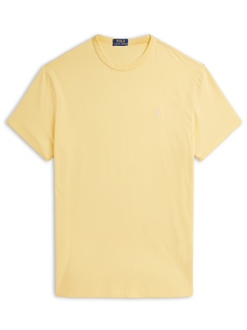 Camiseta Masculina Manga Curta Classic Logo Bordado - Amarelo Camiseta Masculina Manga Curta Classic Logo Bordado - Amarelo