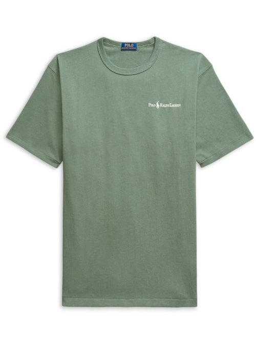 Camisera Masculina Manga Curta Relaxed Full Logo - Verde Camisera Masculina Manga Curta Relaxed Full Logo - Verde