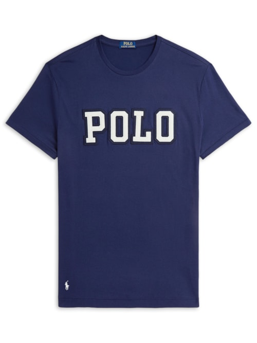 Camiseta Masculina Manga Curta Classic Big Polo Logo - Azul