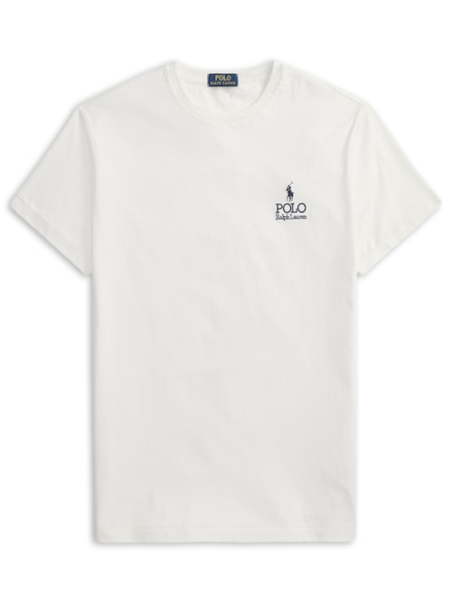 Camiseta Masculina Manga Curta Logo Deslocado - Branco