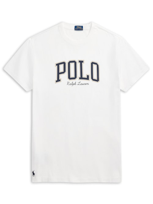 Camiseta Masculina Manga Curta Polo Big Logo - Branco Camiseta Masculina Manga Curta Polo Big Logo - Branco