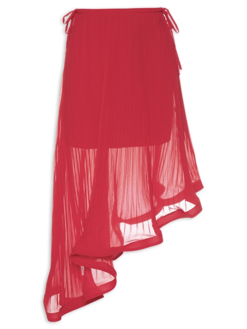 Saia Veggie Assimétrica - Vermelho Saia Veggie Assimétrica - Vermelho