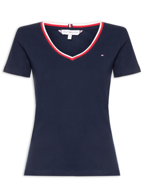 Camiseta Feminina Heritage Crew Neck Tee - Azul