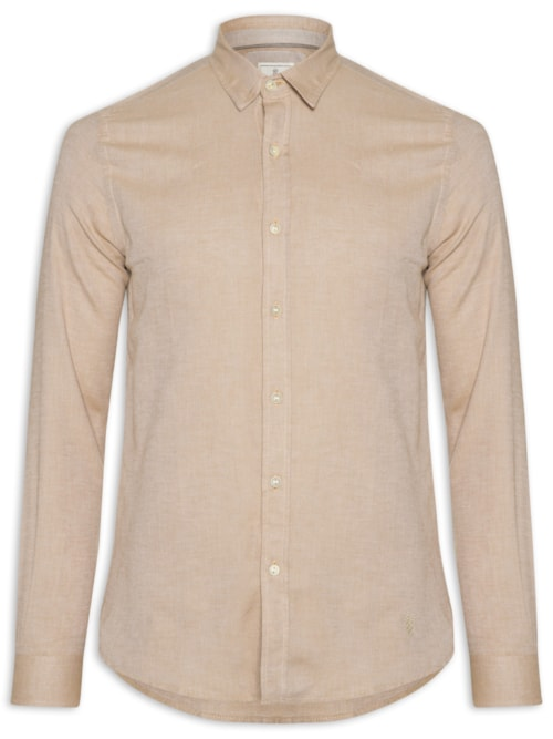 Camisa Masculina Oxford Lisa - Laranja