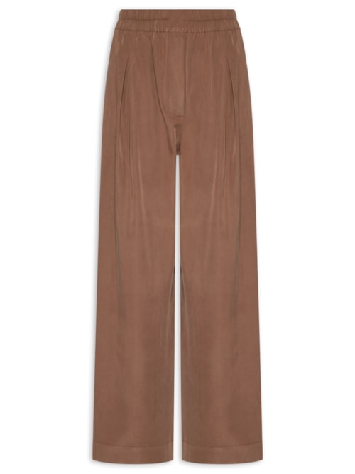 Calça Feminina Cós Elástico Choco Marrom Calça Feminina Cós Elástico Choco Marrom