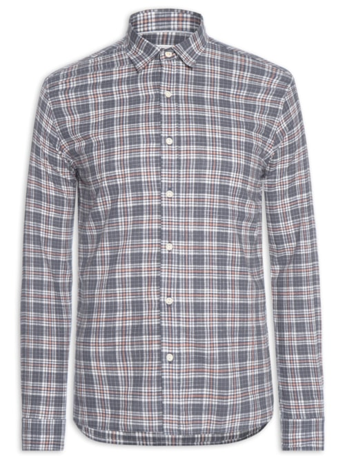 Camisa Masculina Hamê Toronto Xadrez - Azul Camisa Masculina Hamê Toronto Xadrez - Azul