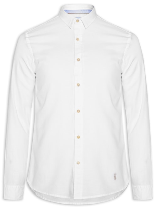 Camisa Masculina Oxford Lisa - Branco Camisa Masculina Oxford Lisa - Branco