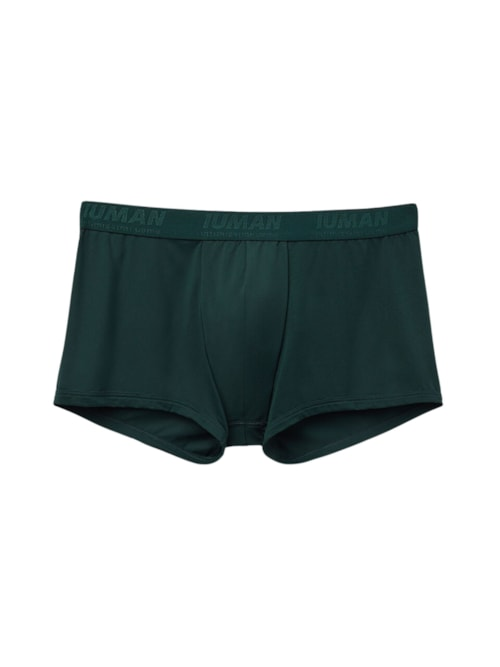Cueca Boxer Em Microfibra Com Logótipo - Verde Cueca Boxer Em Microfibra Com Logótipo - Verde