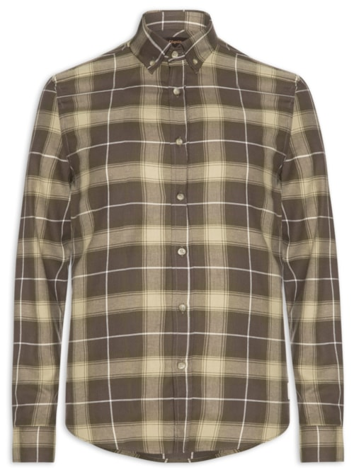 Camisa Masculina Flanela Xadrez - Marrom