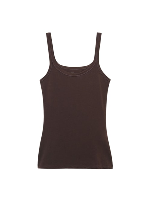 Blusa Em Algodão Supima Ultralight - Marrom