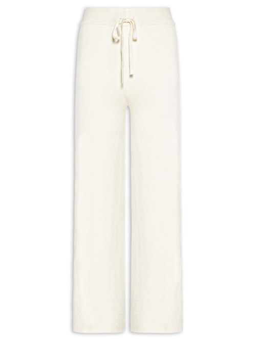 Calça Feminina Peluciada Em Tricot - Bege