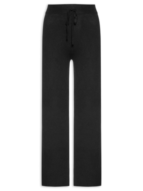 Calça Feminina Peluciada Em Tricot - Preto