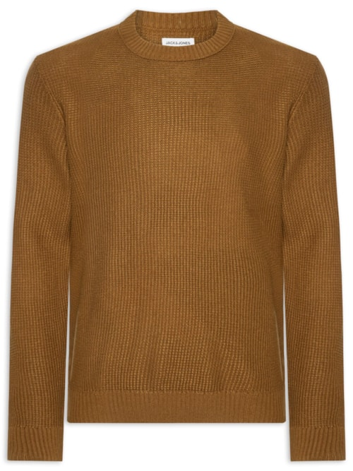 Suéter Masculino Roy Gola Careca Tricot - Marrom
