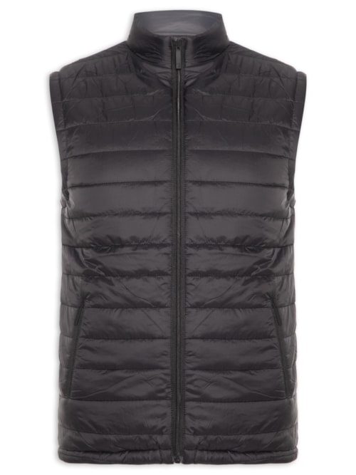 Colete Masculino Puffer Dupla Face - Cinza Colete Masculino Puffer Dupla Face - Cinza