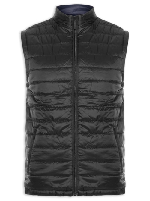 Colete Masculino Puffer Dupla Face - Azul Colete Masculino Puffer Dupla Face - Azul