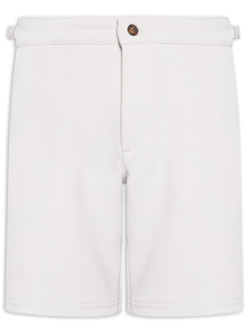 Bermuda Masculina Malha Fivela Lateral - Cinza