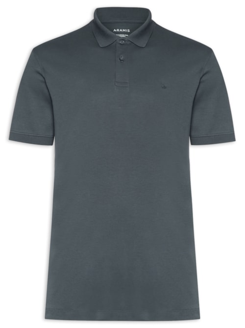Polo Masculina Interlock Pima - Cinza Polo Masculina Interlock Pima - Cinza