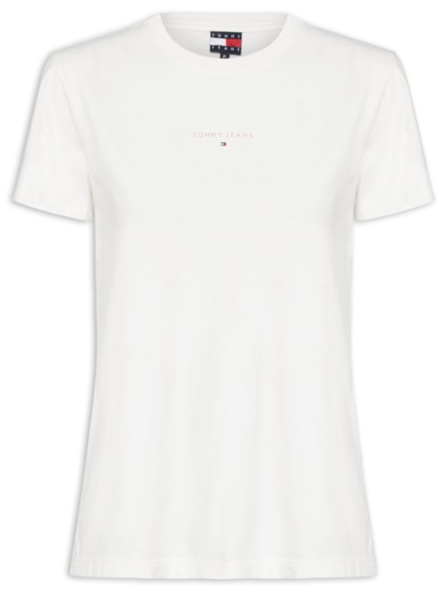 Camiseta Feminina Reg Linear SS Tee Off White