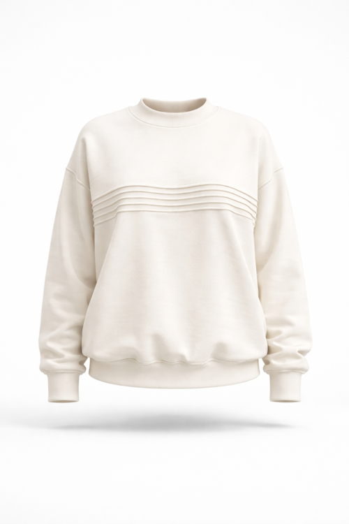 Blusa Moletom Linhas Off White - Branco Blusa Moletom Linhas Off White - Branco
