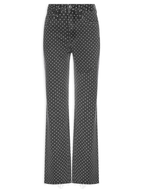 Calça Jeans Feminina Poa - Preto