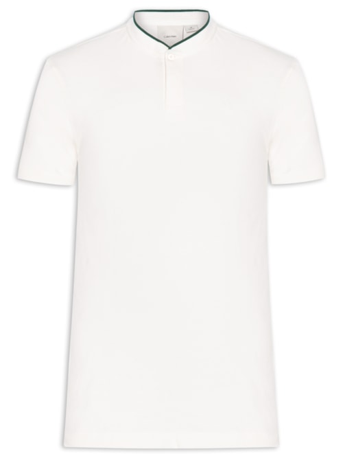 Polo Masculina Slim Gola Portuguesa - Branco Polo Masculina Slim Gola Portuguesa - Branco
