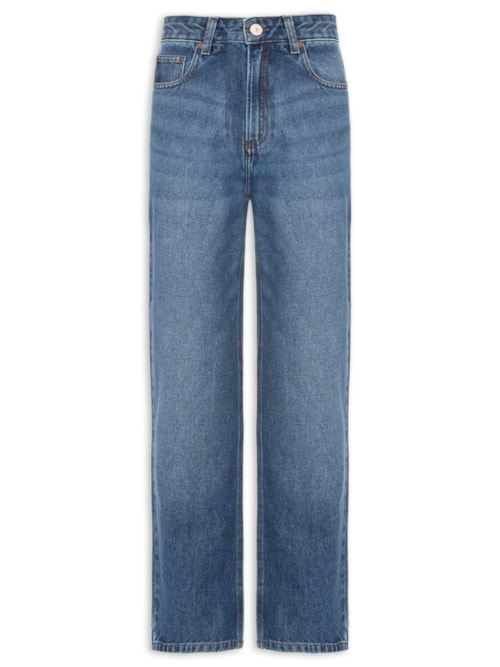 Calça Jeans Feminina Mom New Basic - Azul