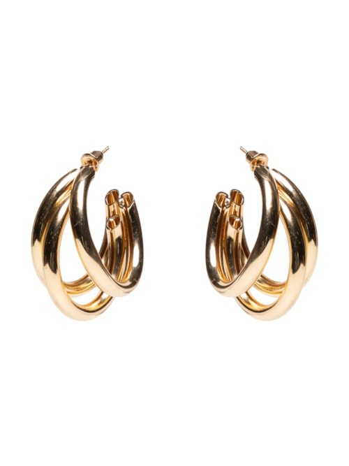 Argola Feminina Tripla - Dourado