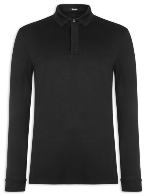 Polo Masculina Térmica Manga Longa - Preto Polo Masculina Térmica Manga Longa - Preto
