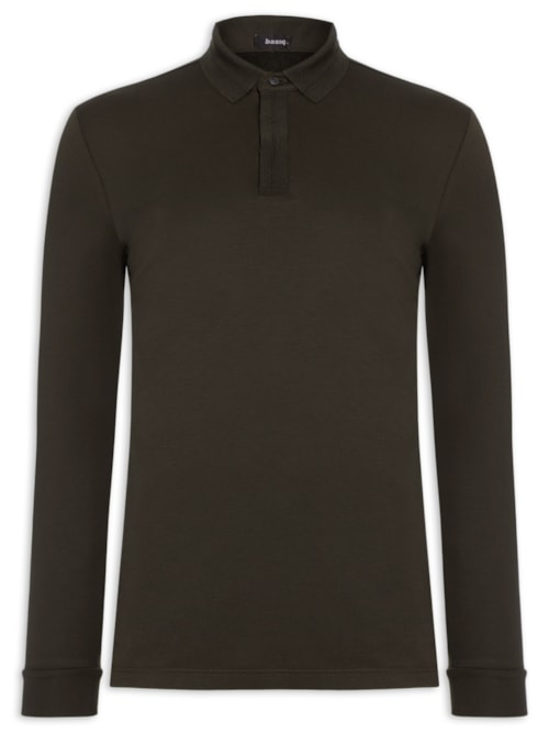 Polo Masculina Térmica Manga Longa - Marrom Polo Masculina Térmica Manga Longa - Marrom