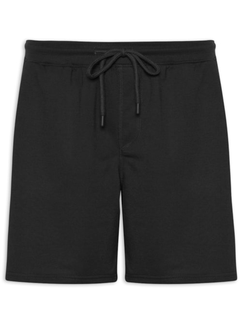 Bermuda Masculina Moletinho com Elástico Preto