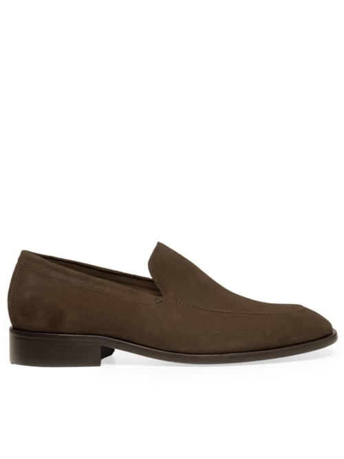 Mocassim Masculino Costura Quadrado Camurça - Marrom Mocassim Masculino Costura Quadrado Camurça - Marrom