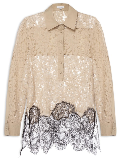 Camisa Feminina Diana - Bege Camisa Feminina Diana - Bege
