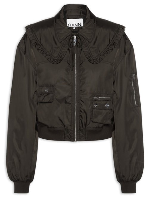 Jaqueta Feminina Duchesse Nylon Bomber Marrom