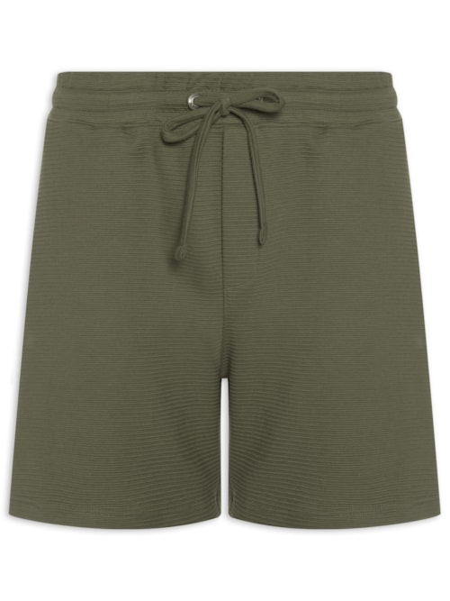 Bermuda Masculina Moletom Névoa - Verde