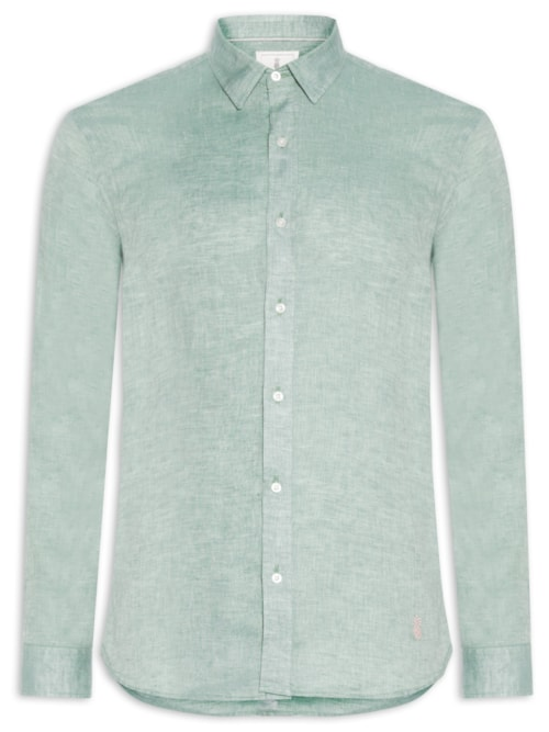 Camisa Masculina Puro Linho - Verde