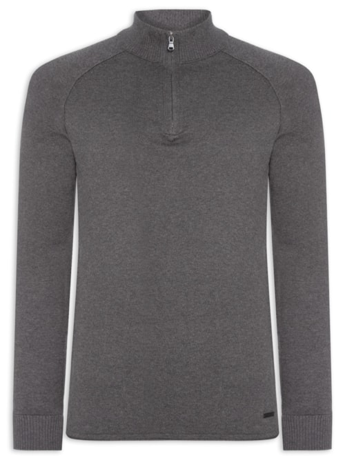 Suéter Tricot Masculino Cashmere Aspen - Cinza Suéter Tricot Masculino Cashmere Aspen - Cinza