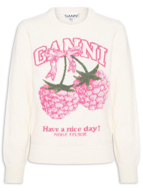 Suéter Feminino Graphic Wool - Off White Suéter Feminino Graphic Wool - Off White