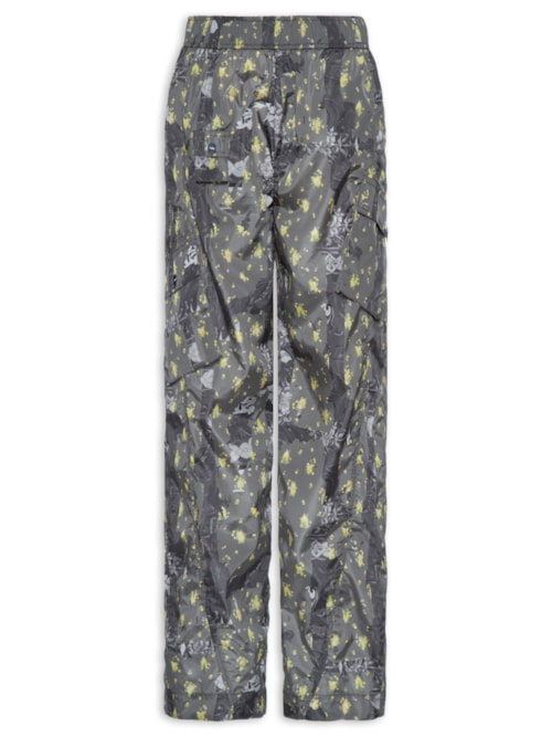 Calça Feminina Printed Flyweight Nylon Relaxed Elastic - Preto