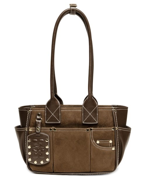 Bolsa Feminina Posy Small Recycled Suede - Marrom Bolsa Feminina Posy Small Recycled Suede - Marrom