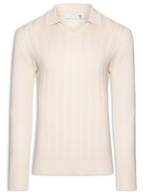 Suéter Masculino Gola Colombiana - Off White Suéter Masculino Gola Colombiana - Off White