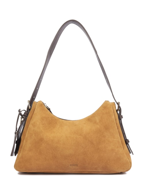 Bolsa Feminina Suede Média - Marrom