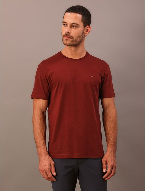 T- Shirt Manga Curta Meia Malha - Bordo T- Shirt Manga Curta Meia Malha Bordo Pp