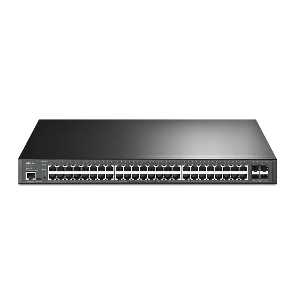 Switch Gerenciável TP-Link TL-SG3452XP JetStream L2+ 48 Portas Gigabit POE+ 4 Portas 10GE SFP+ Switch Gerenciável TP-Link TL-SG3452XP JetStream L2+ 48 Portas Gigabit POE+ 4 Portas 10GE SFP+