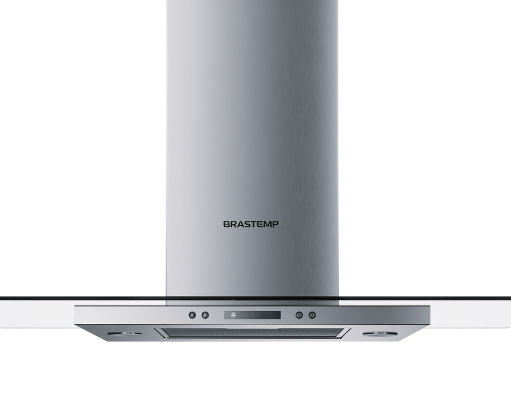 Coifa Vidro Plano Ilha Brastemp 100cm - Bav10ar 220V