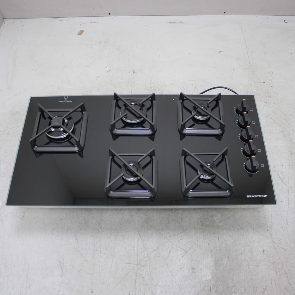 Cooktop Brastemp 5 Bocas A Gás, Grades De Ferro Fundido E Super Chama Lateral - Bds85aeus1_Wexcele_Ce6553635 Bivolt Cooktop Brastemp 5 Bocas A Gás, Grades De Ferro Fundido E Super Chama Lateral - Bds85aeus1_Wexcele_Ce6553635 Bivolt