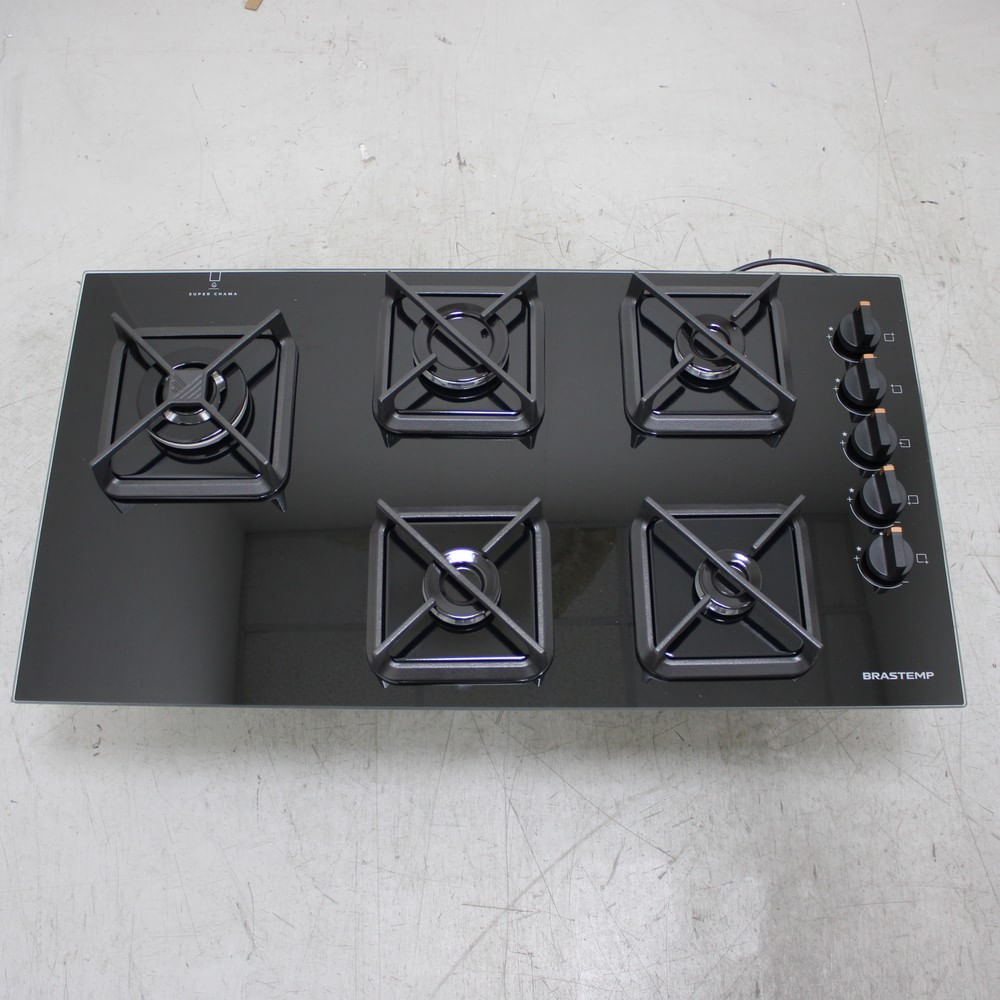 Cooktop Brastemp 5 Bocas A Gás, Grades De Ferro Fundido E Super Chama Lateral - Bds85aeus1_Wexcele_Ce6553637 Bivolt Cooktop Brastemp 5 Bocas A Gás, Grades De Ferro Fundido E Super Chama Lateral - Bds85aeus1_Wexcele_Ce6553637 Bivolt