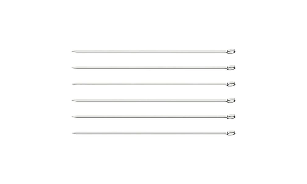 Conjunto De Espetinhos Tramontina 30cm 6 Peças Em Aço Inox Conjunto De Espetinhos Tramontina 30cm 6 Peças Em Aço Inox