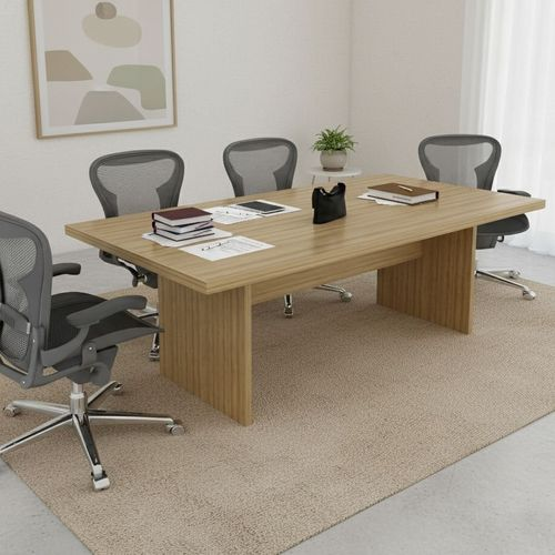 Mesa para Reunião 6 Lugares 200x100cm Amêndoa