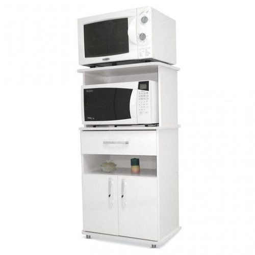 Armário de Cozinha Multiuso 2 Portas 1 Gaveta ASM151 Branco