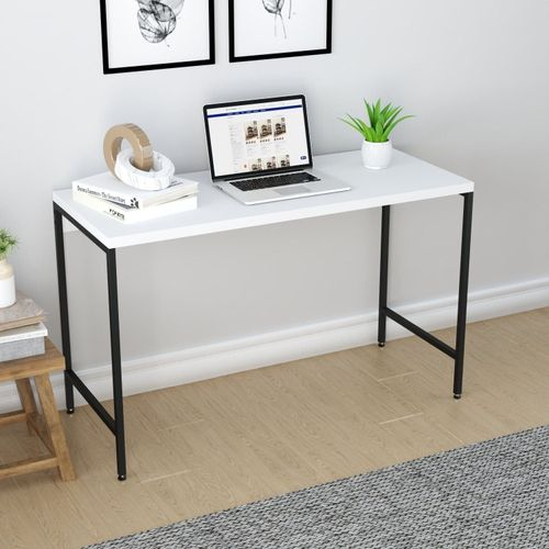 Escrivaninha Mesa Escritório Estilo Active 120cm Industrial Yescasa Branco Chess Branco Chess